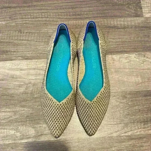 ROTHY'S ROTHY'S THE POINT NULTI METALLIC FLATS - Picture 2 of 5